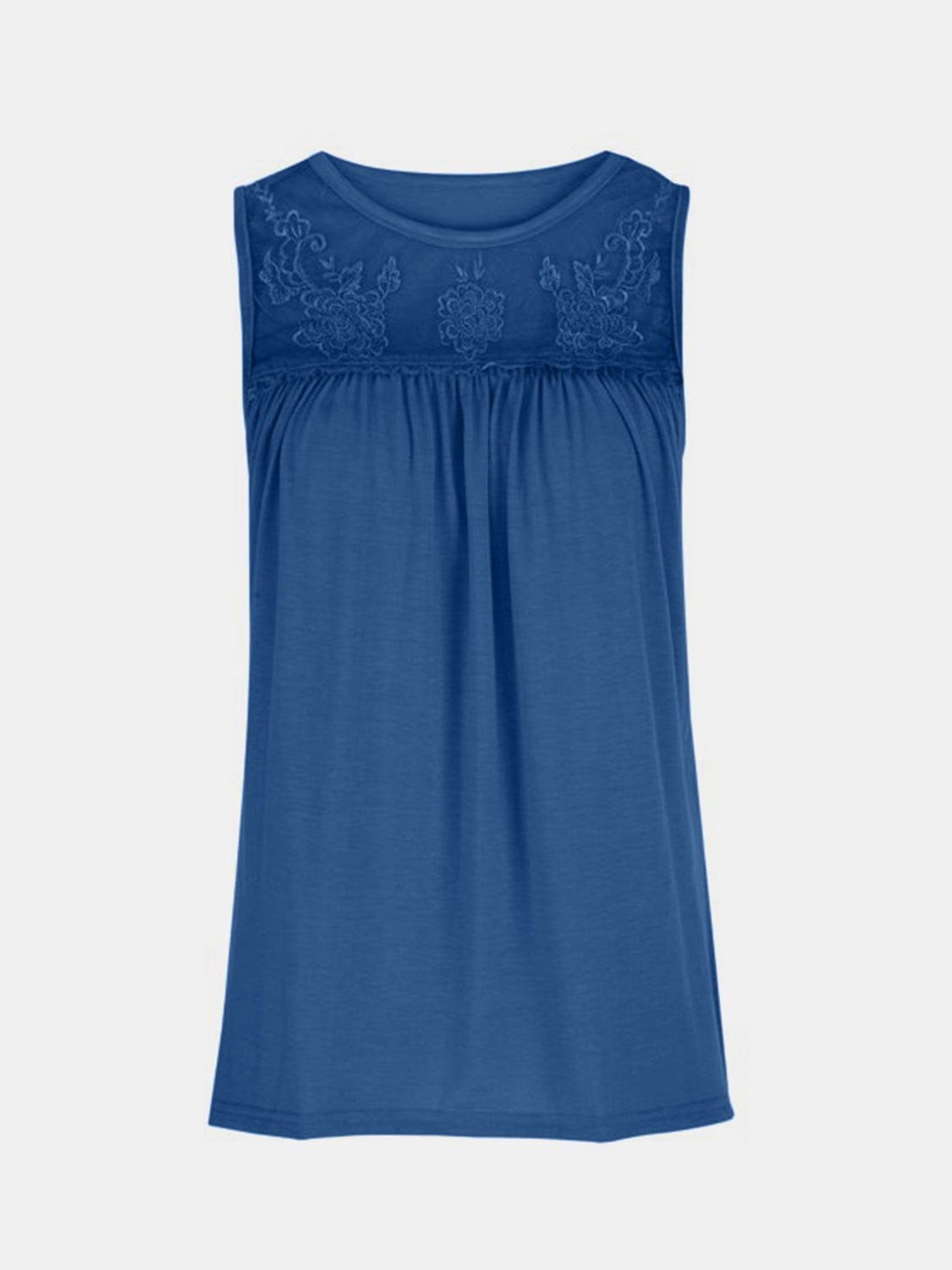 Trendsi Lace Detail Round Neck Tank Lace Detail Round Neck Tank
