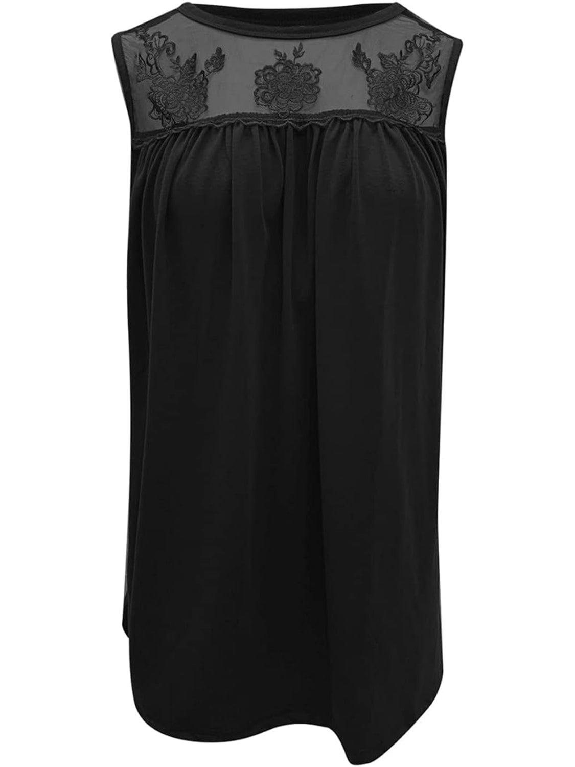 Trendsi Lace Detail Round Neck Tank Lace Detail Round Neck Tank