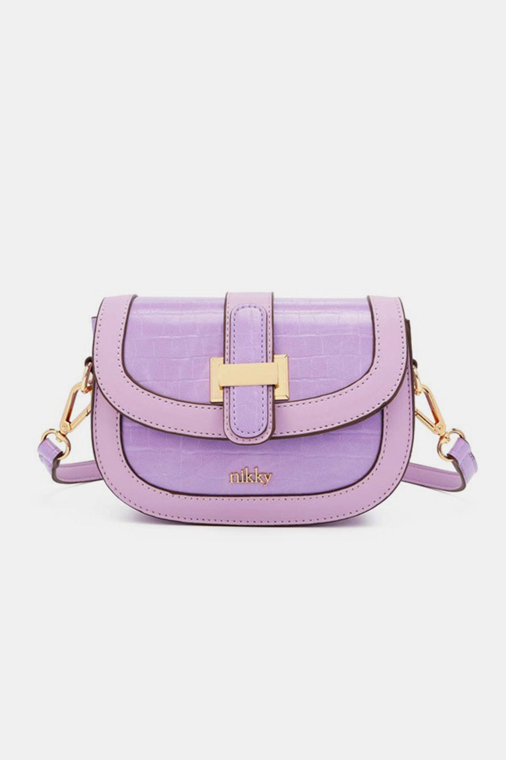Trendsi Lavender / One Size Nicole Lee USA Croc Embossed Crossbody Bag Nicole Lee USA Croc Embossed Crossbody Bag