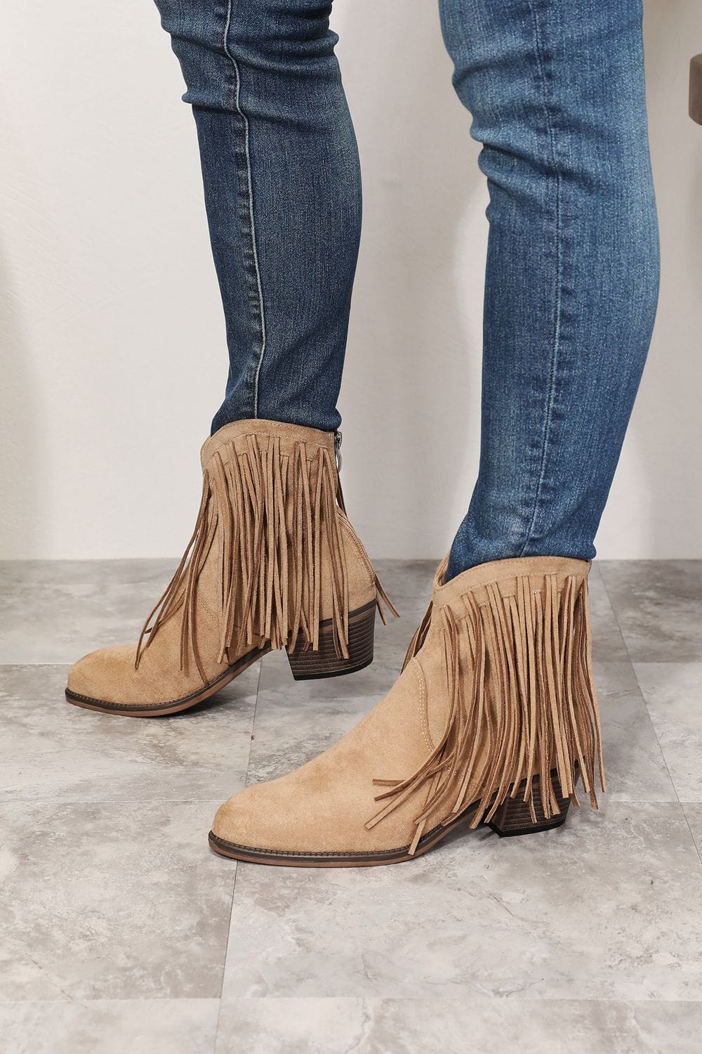 Trendsi Legend Women's Fringe Cowboy Western Ankle Boots Legend Women's Fringe Cowboy Western Ankle Boots