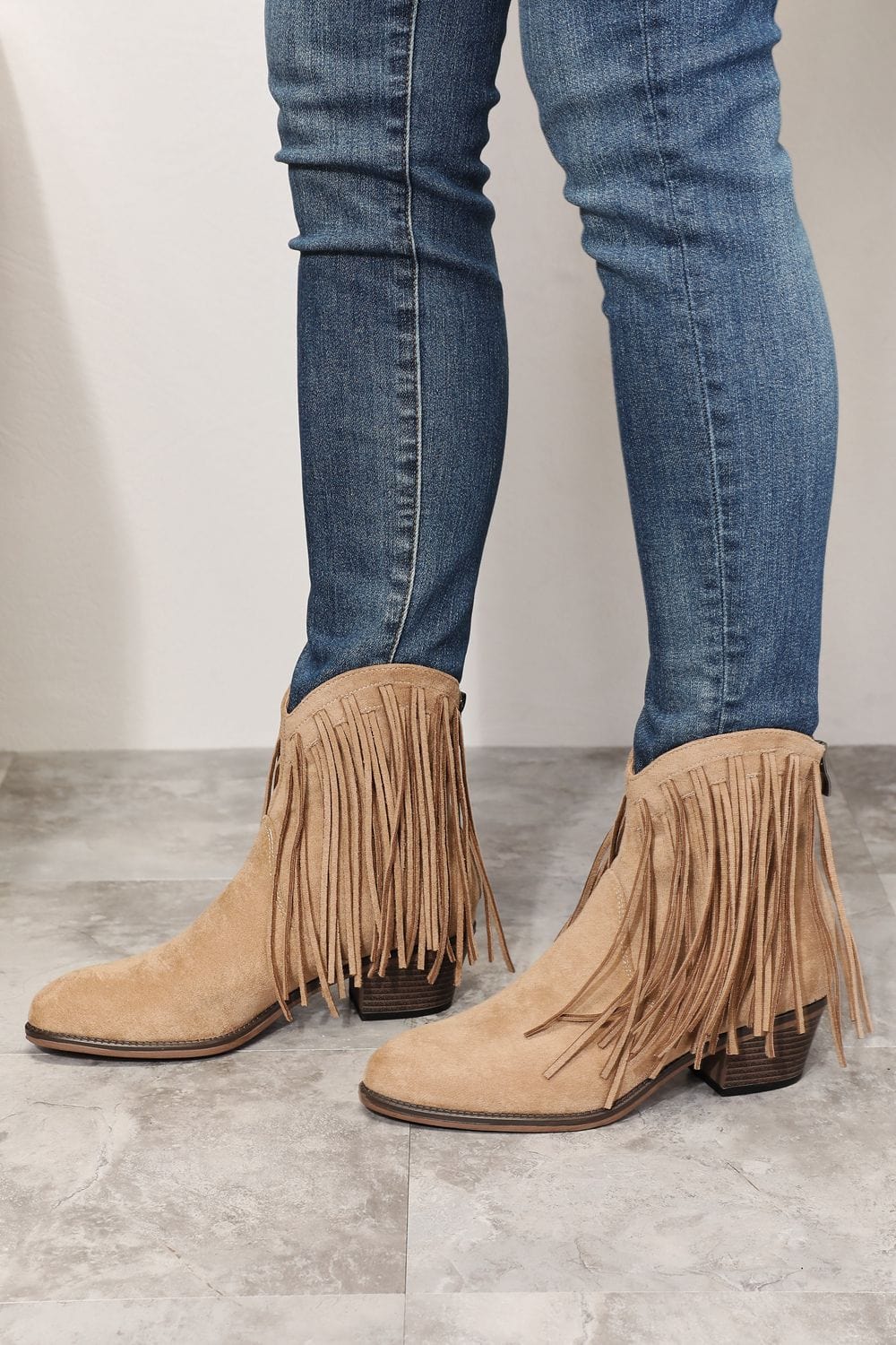 Trendsi Legend Women's Fringe Cowboy Western Ankle Boots Legend Women's Fringe Cowboy Western Ankle Boots