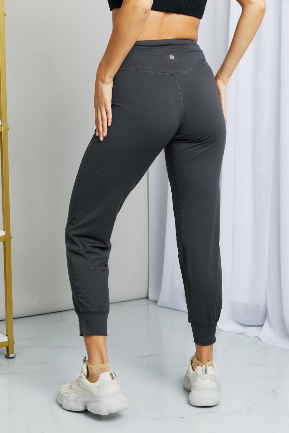 Trendsi Leggings Depot Full Size Wide Waistband Cropped Joggers Leggings Depot Full Size Wide Waistband Cropped Joggers