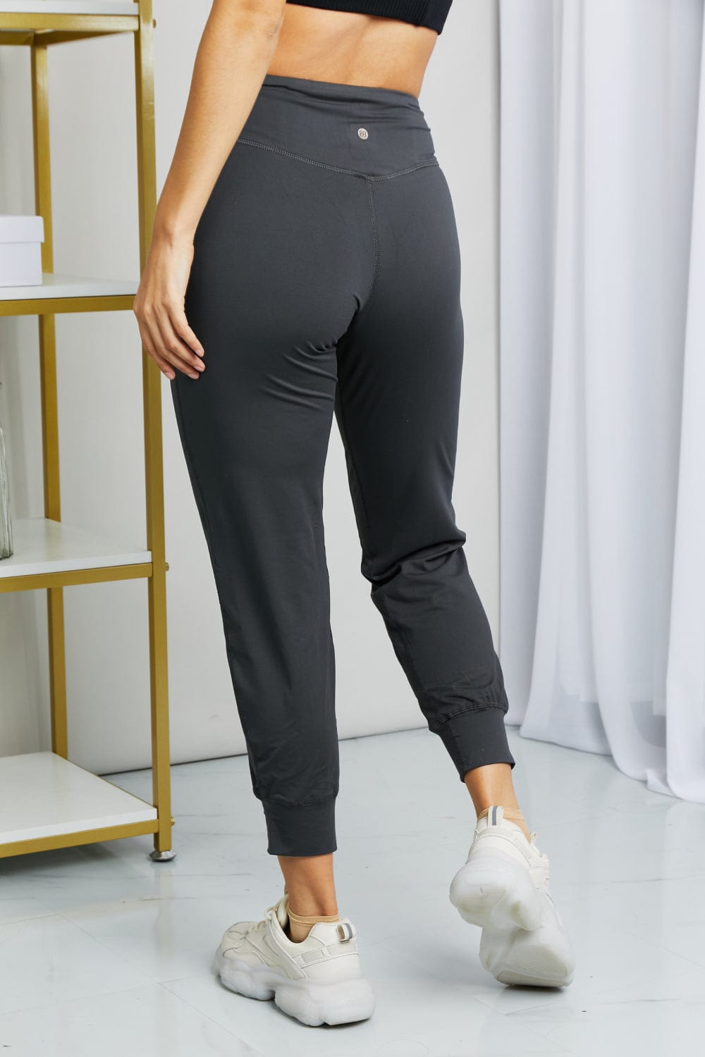 Trendsi Leggings Depot Full Size Wide Waistband Cropped Joggers Leggings Depot Full Size Wide Waistband Cropped Joggers