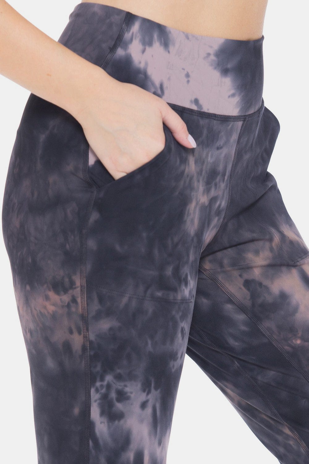 Trendsi Leggings Depot Tie-Dye High Waist Cropped Leggings Leggings Depot Tie-Dye High Waist Cropped Leggings