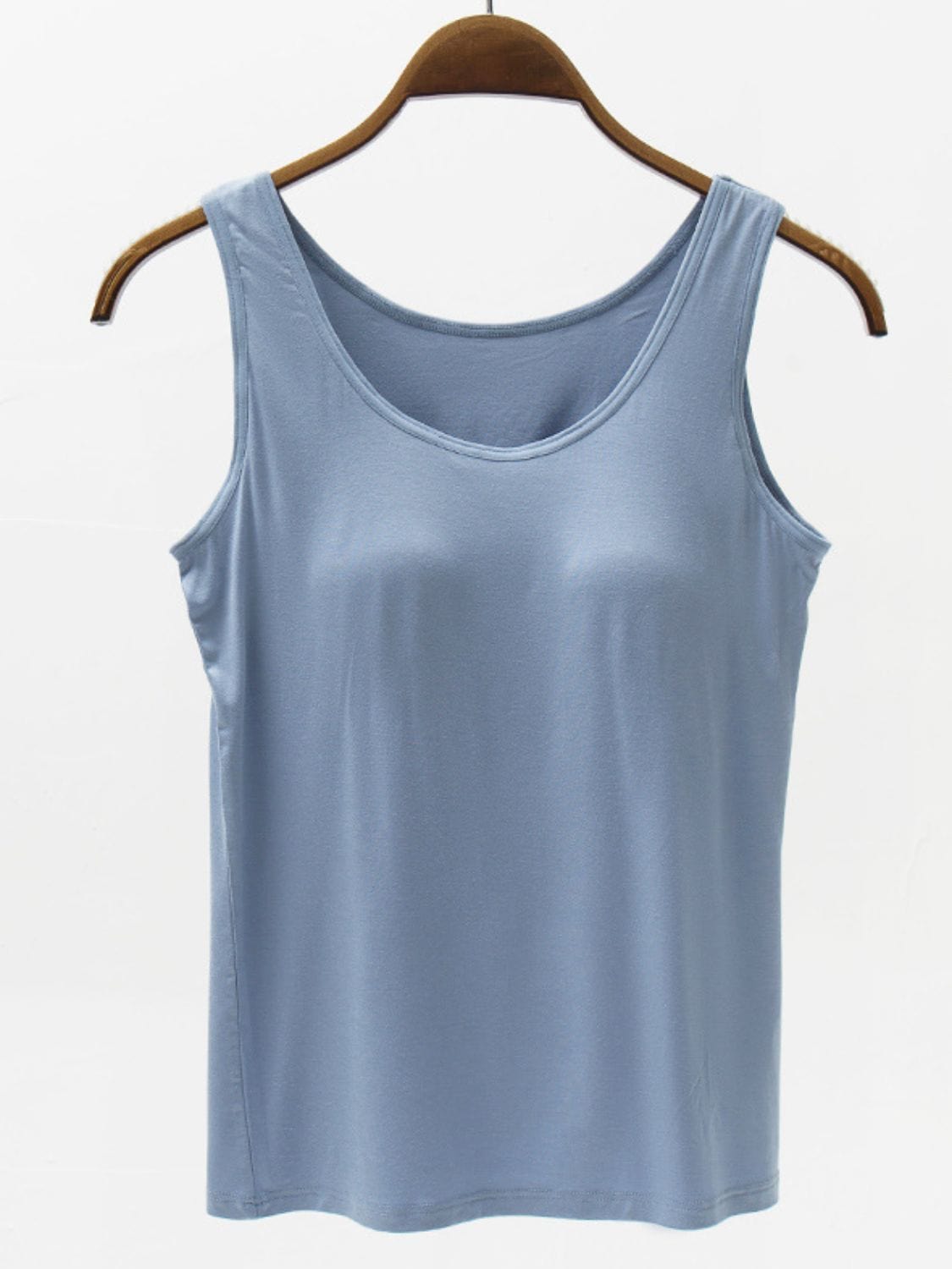 Trendsi Light Blue / S Full Size Wide Strap Modal Tank with Bra Full Size Wide Strap Modal Tank with Bra