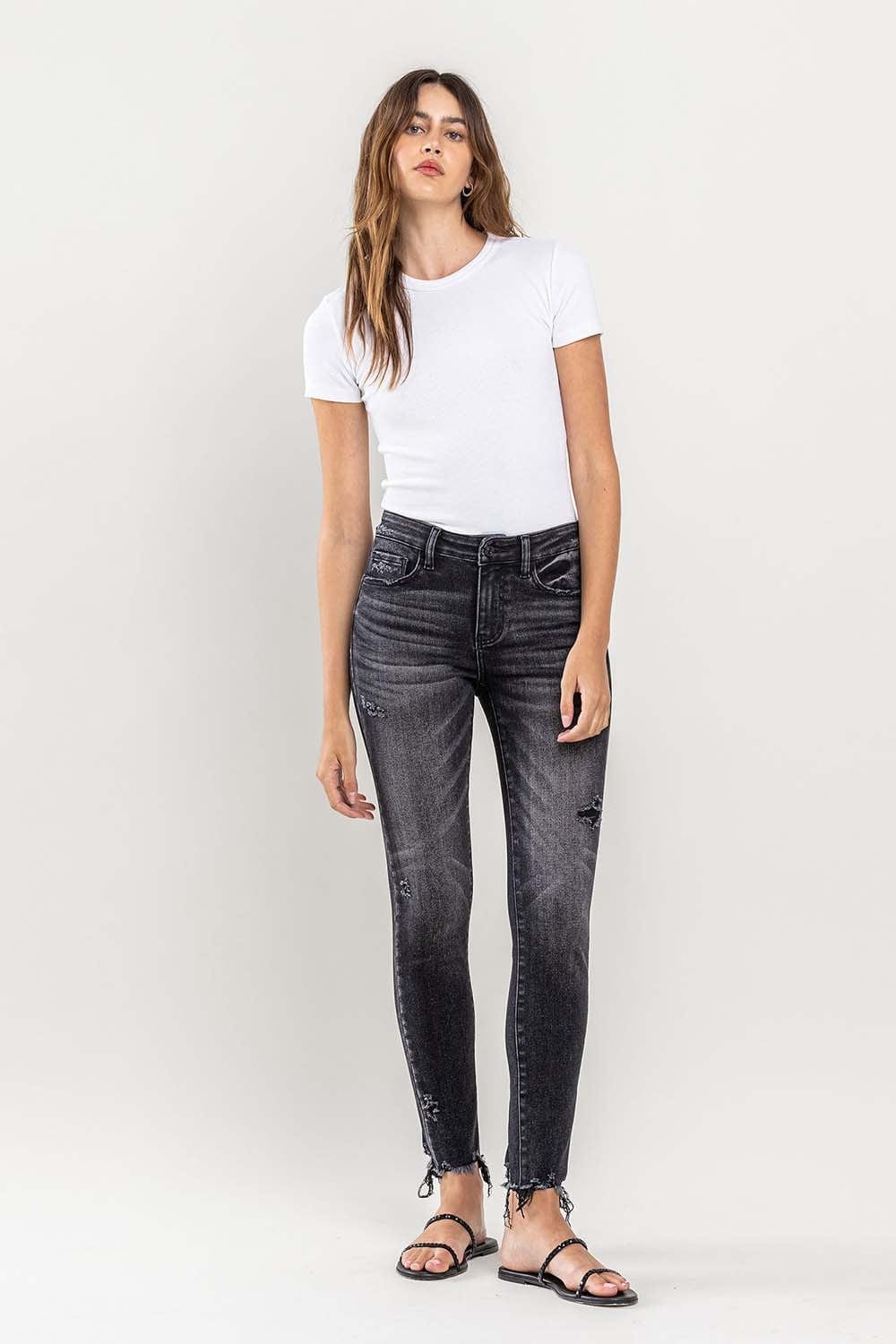 Trendsi Lovervet Raw Hem Cropped Skinny Jeans Lovervet Raw Hem Cropped Skinny Jeans