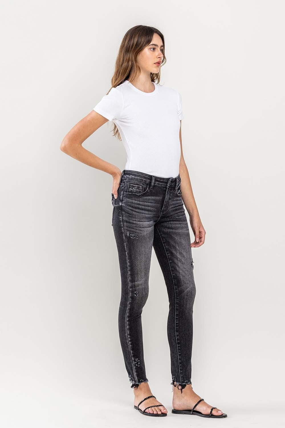 Trendsi Lovervet Raw Hem Cropped Skinny Jeans Lovervet Raw Hem Cropped Skinny Jeans