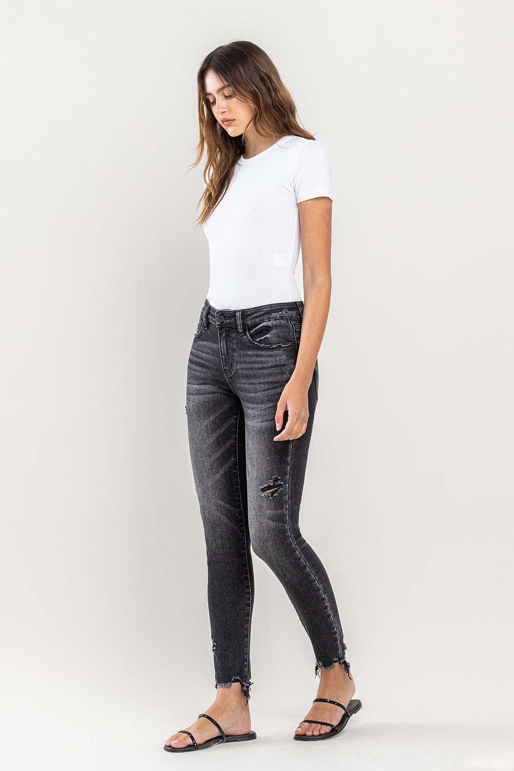 Trendsi Lovervet Raw Hem Cropped Skinny Jeans Lovervet Raw Hem Cropped Skinny Jeans
