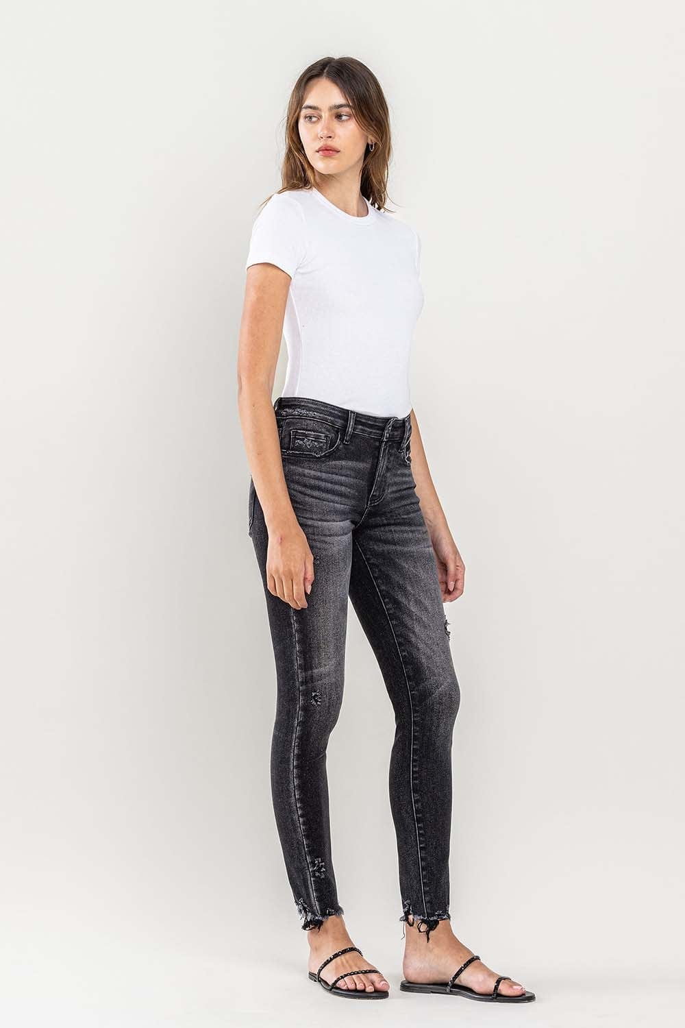 Trendsi Lovervet Raw Hem Cropped Skinny Jeans Lovervet Raw Hem Cropped Skinny Jeans