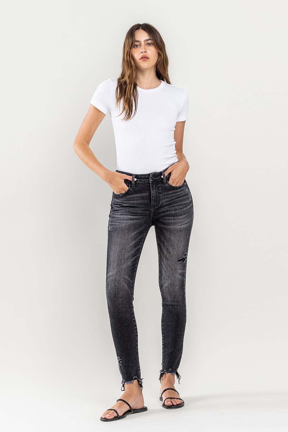 Trendsi Lovervet Raw Hem Cropped Skinny Jeans Lovervet Raw Hem Cropped Skinny Jeans
