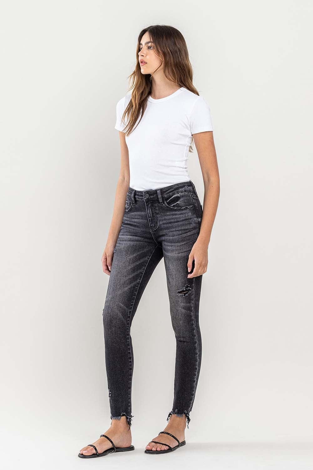 Trendsi Lovervet Raw Hem Cropped Skinny Jeans Lovervet Raw Hem Cropped Skinny Jeans