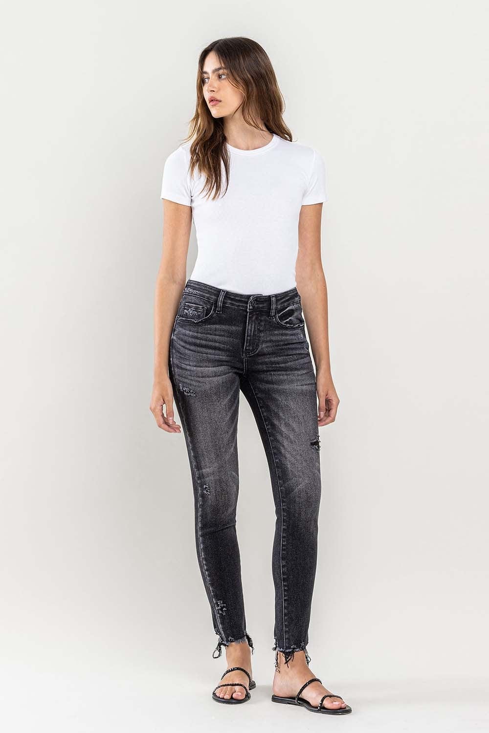Trendsi Lovervet Raw Hem Cropped Skinny Jeans Lovervet Raw Hem Cropped Skinny Jeans