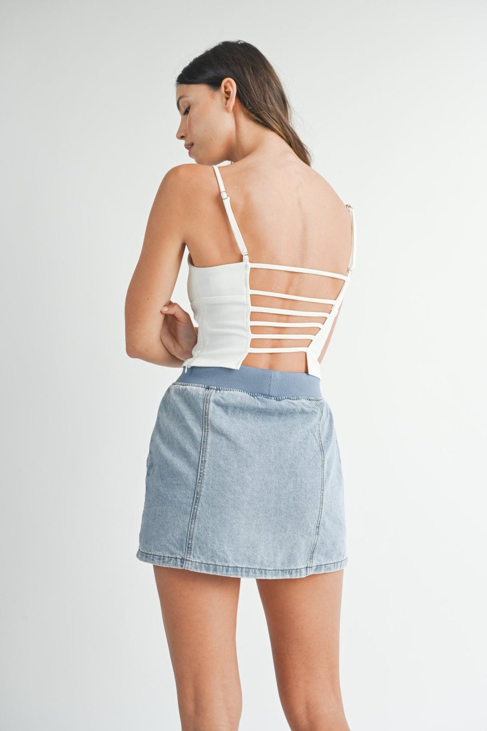 Trendsi MABLE Strappy Back Cropped Cami MABLE Strappy Back Cropped Cami