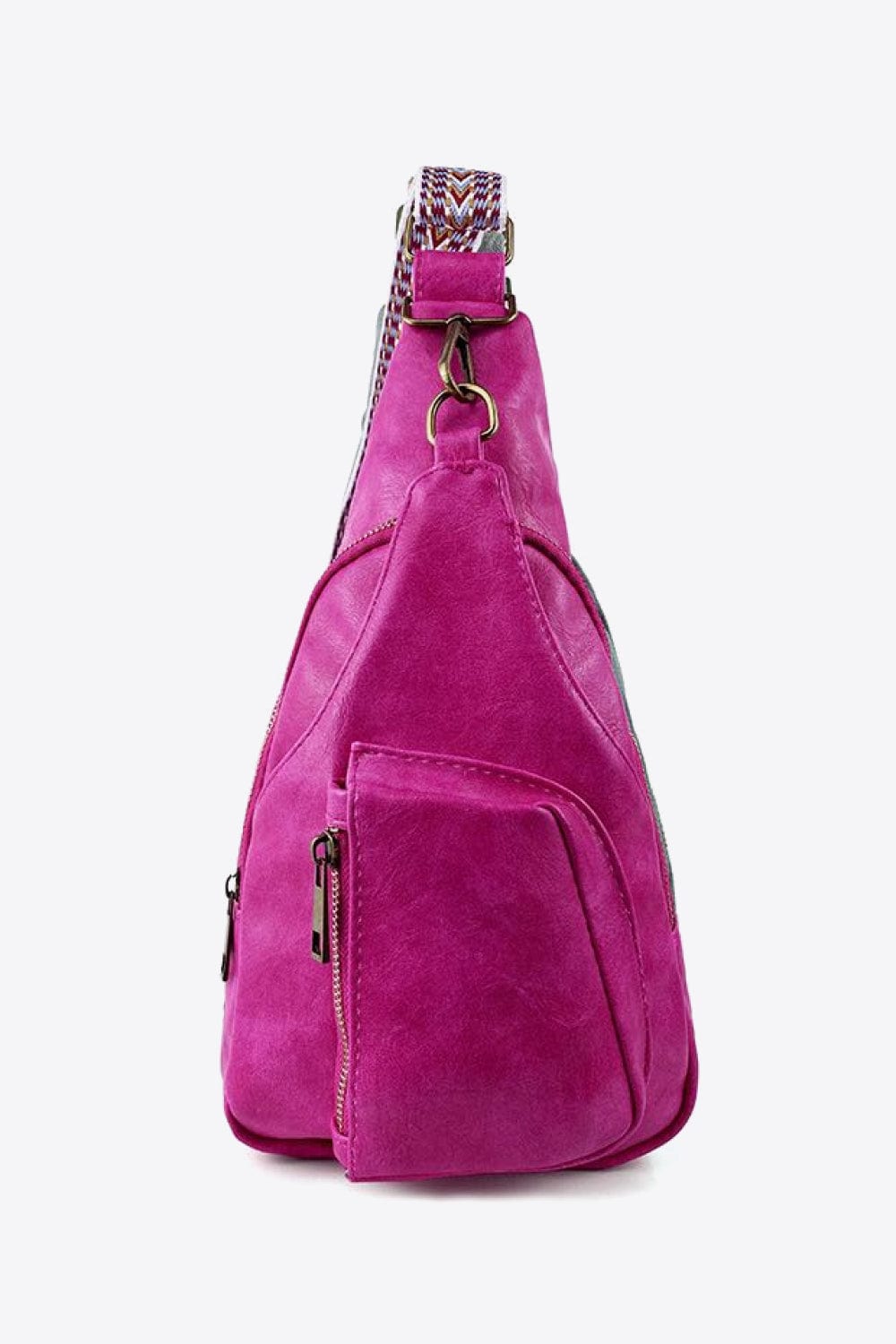 Trendsi Magenta / One Size All The Feels PU Leather Sling Bag All The Feels PU Leather Sling Bag