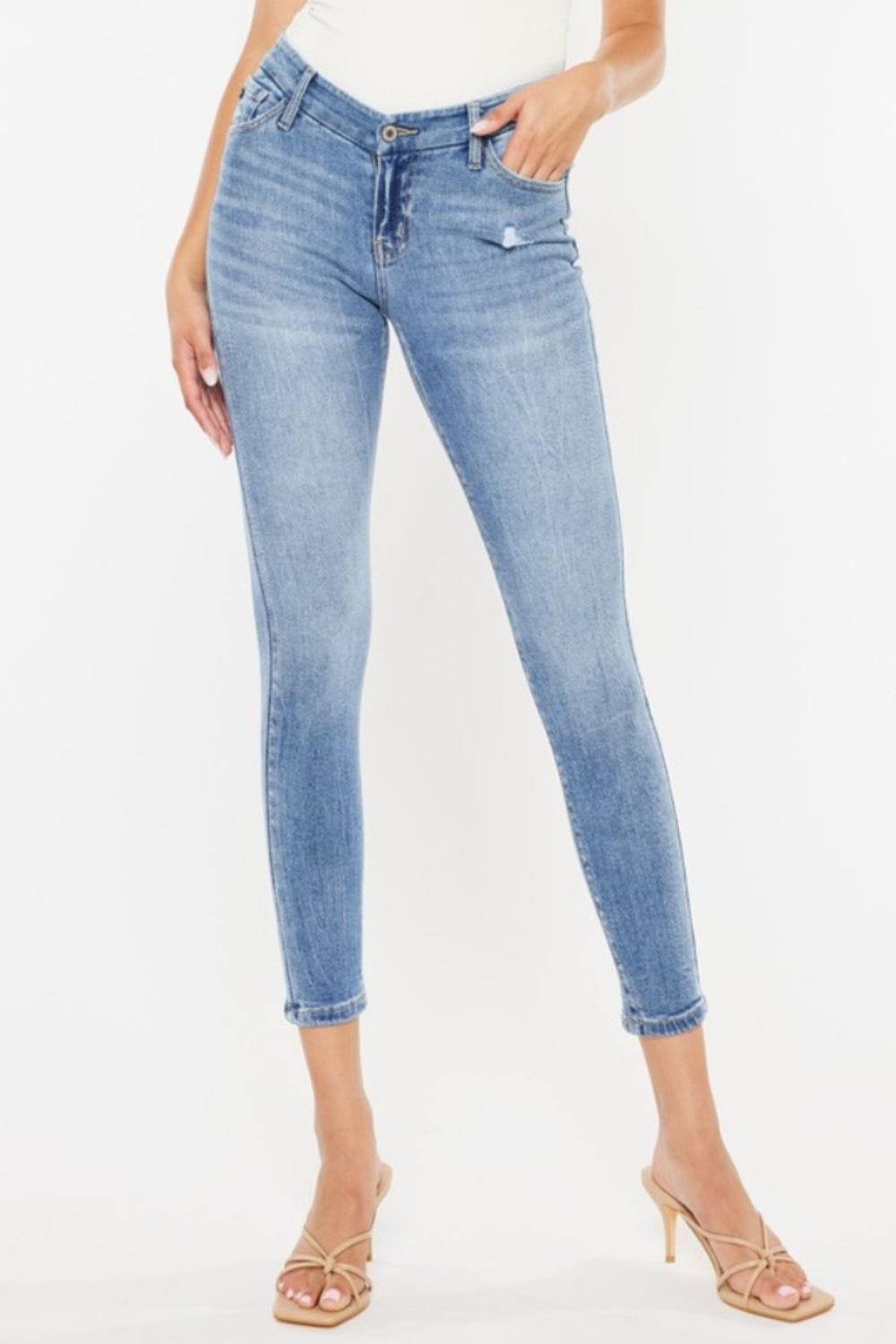Trendsi MED / 0(23) Kancan High Waist Cat's Whiskers Skinny Jeans Kancan High Waist Cat's Whiskers Skinny Jeans