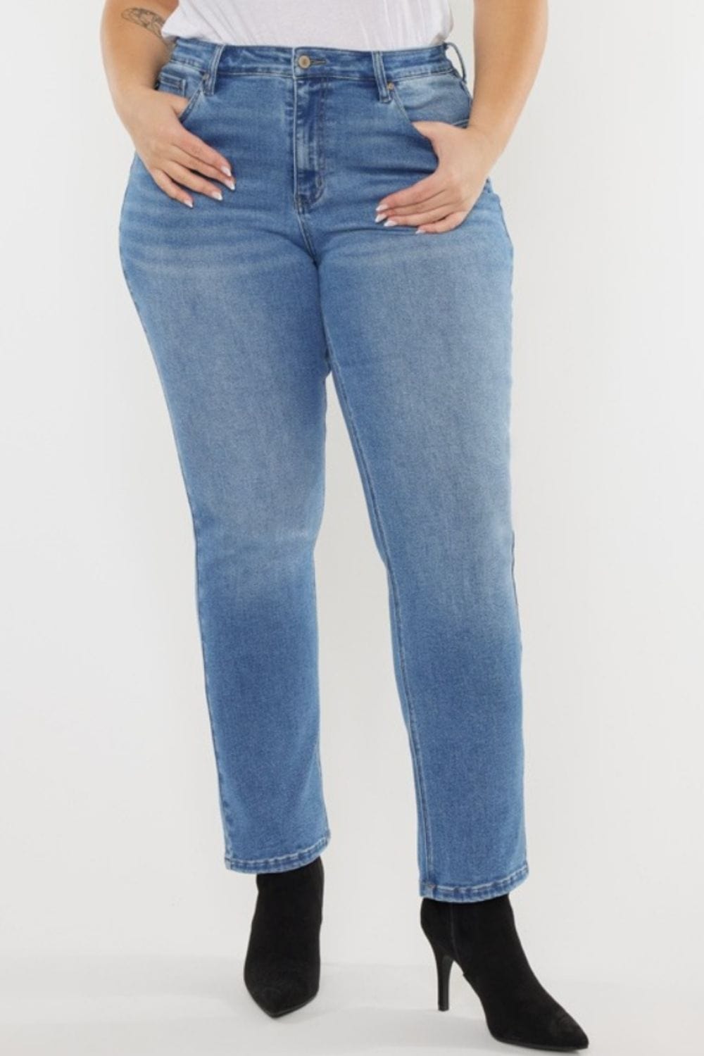 Trendsi ML / 0(23) Kancan Full Size Cat's Whiskers High Waist Jeans Kancan Full Size Cat's Whiskers High Waist Jeans
