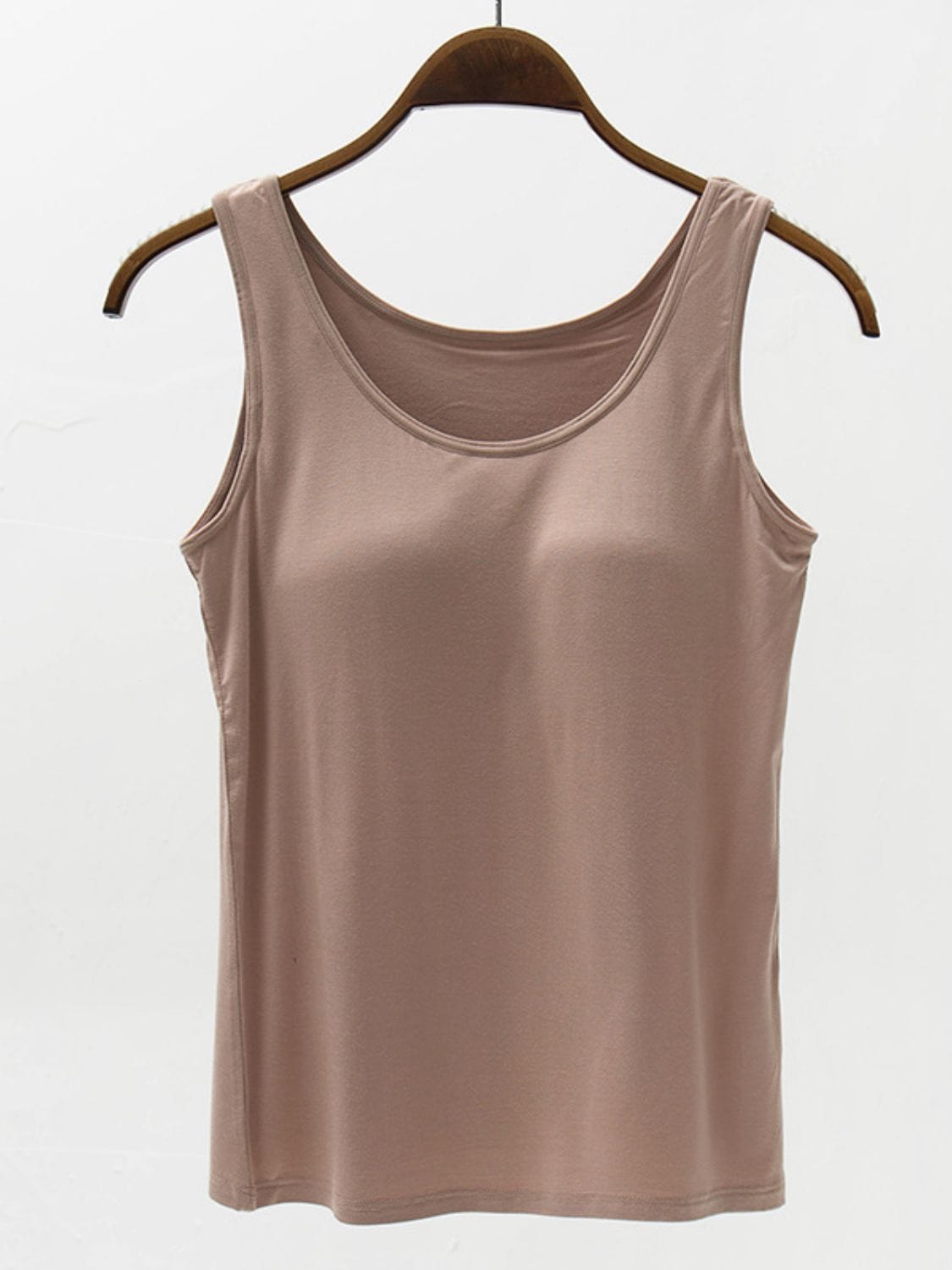 Trendsi Mocha / S Full Size Wide Strap Modal Tank with Bra Full Size Wide Strap Modal Tank with Bra