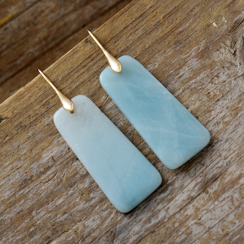 Trendsi Natural Stone Geometric Shape Earrings Natural Stone Geometric Shape Earrings