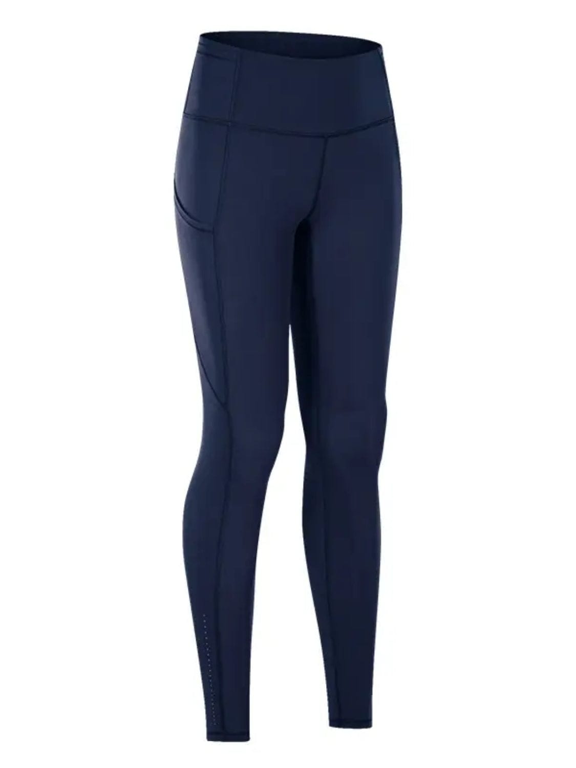 Trendsi Navy / S Wide Waistband Sports Leggings Wide Waistband Sports Leggings