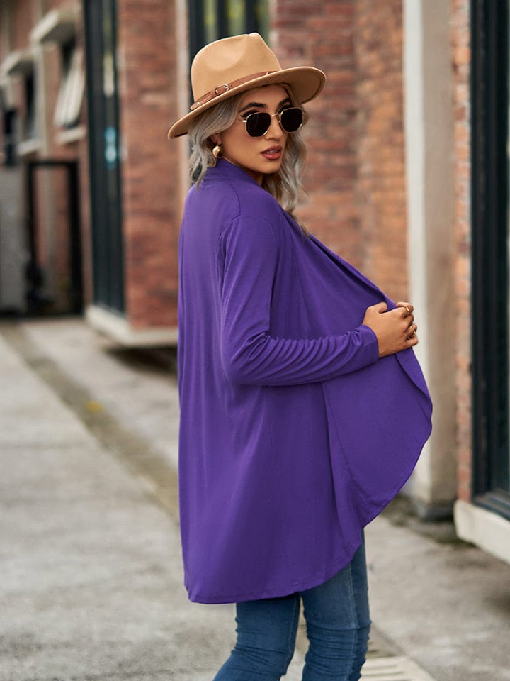 Trendsi Open Front Long Sleeve Cardigan Open Front Long Sleeve Cardigan