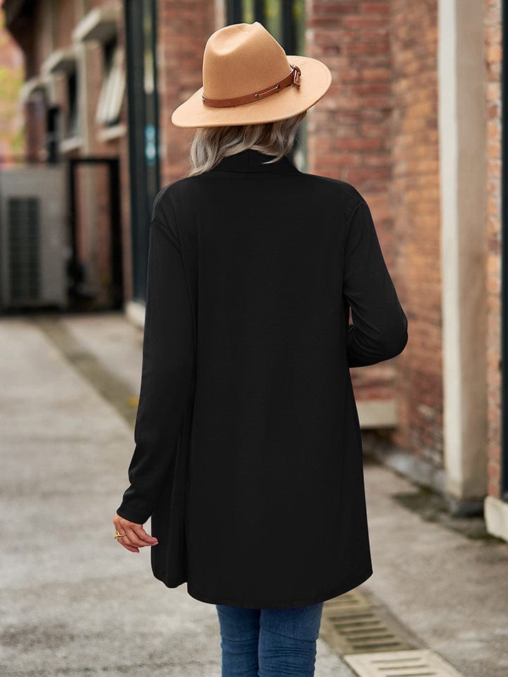 Trendsi Open Front Long Sleeve Cardigan Open Front Long Sleeve Cardigan