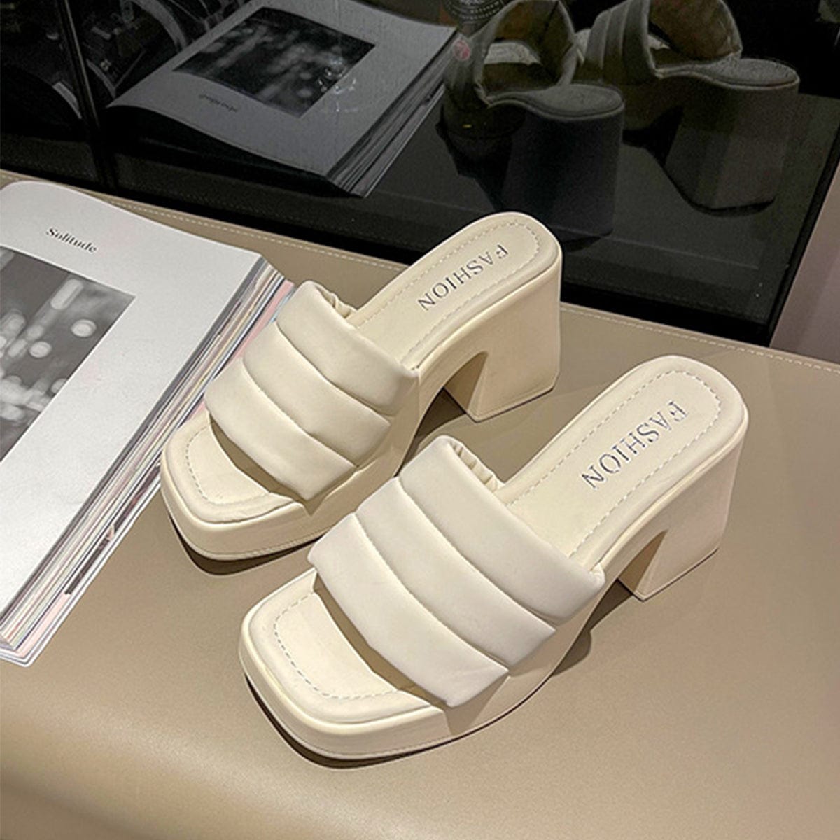 Trendsi Open Toe Block Heel Sandals Open Toe Block Heel Sandals