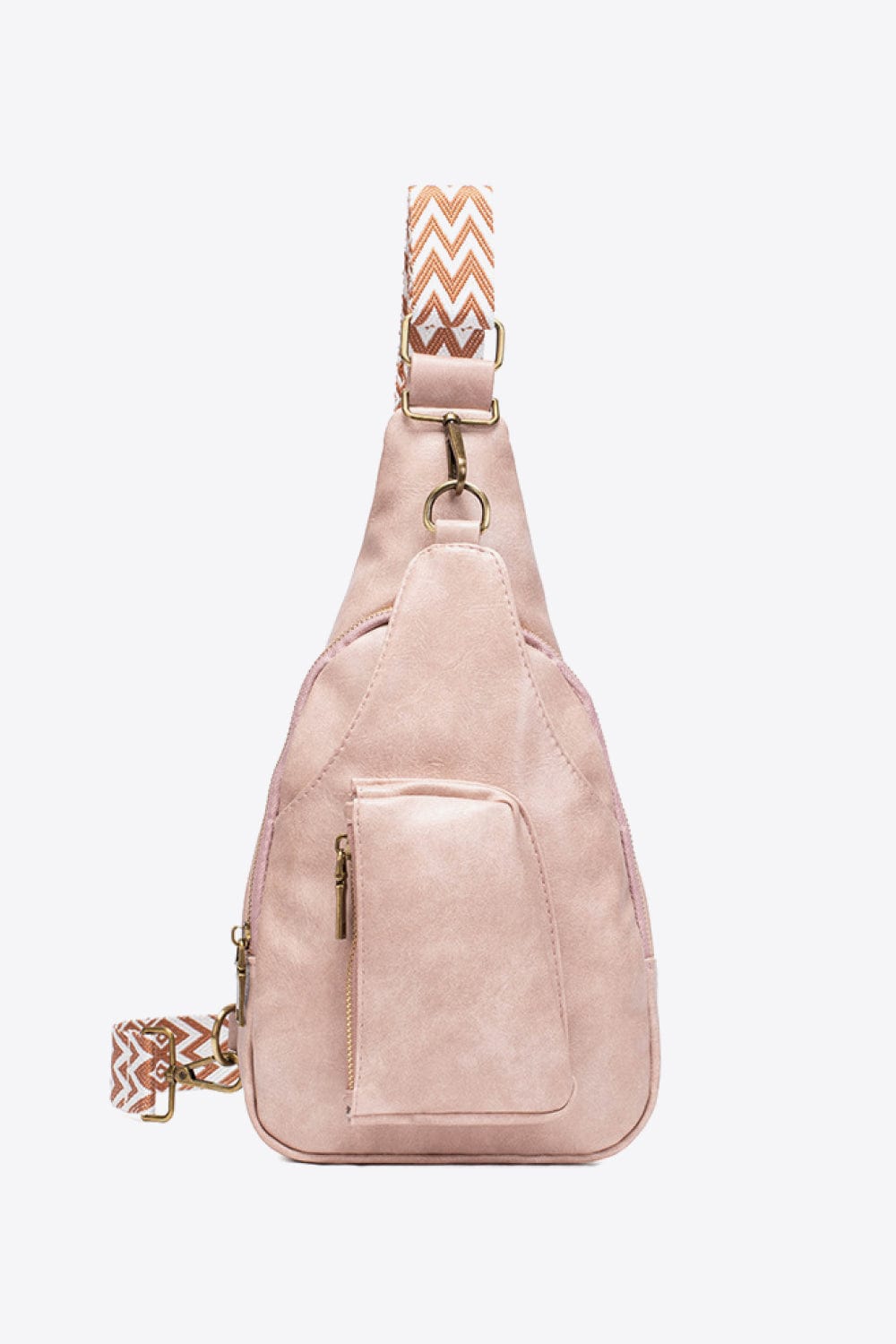 Trendsi Pink / One Size All The Feels PU Leather Sling Bag All The Feels PU Leather Sling Bag
