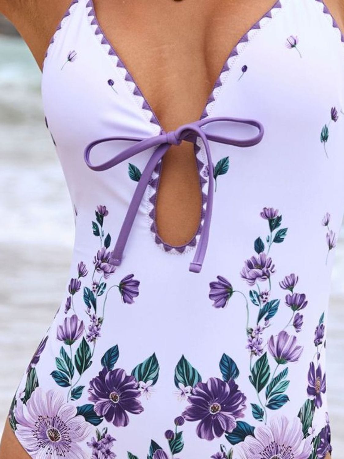 Trendsi Printed Spaghetti Strap One-Piece Swimwear and Cover Up Swim Set Printed Spaghetti Strap One-Piece Swimwear and Cover Up Swim Set