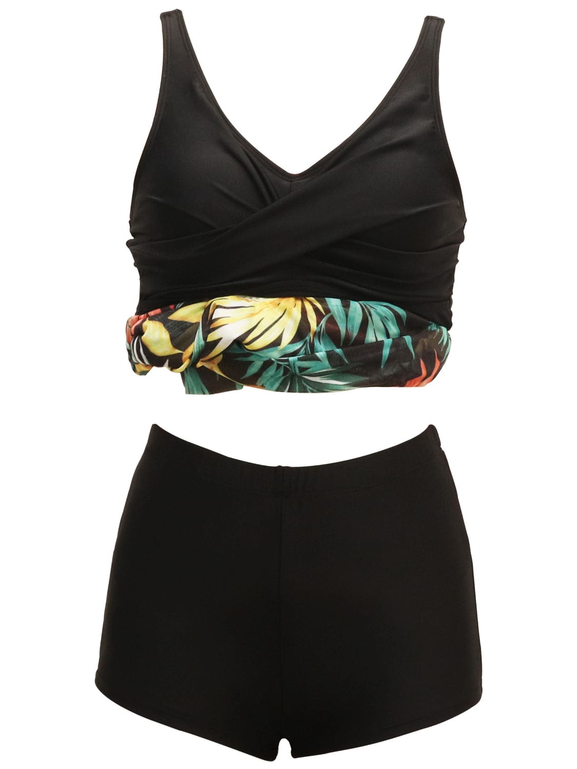 Trendsi Printed Wide Strap Two-Piece Swim Set Printed Wide Strap Two-Piece Swim Set