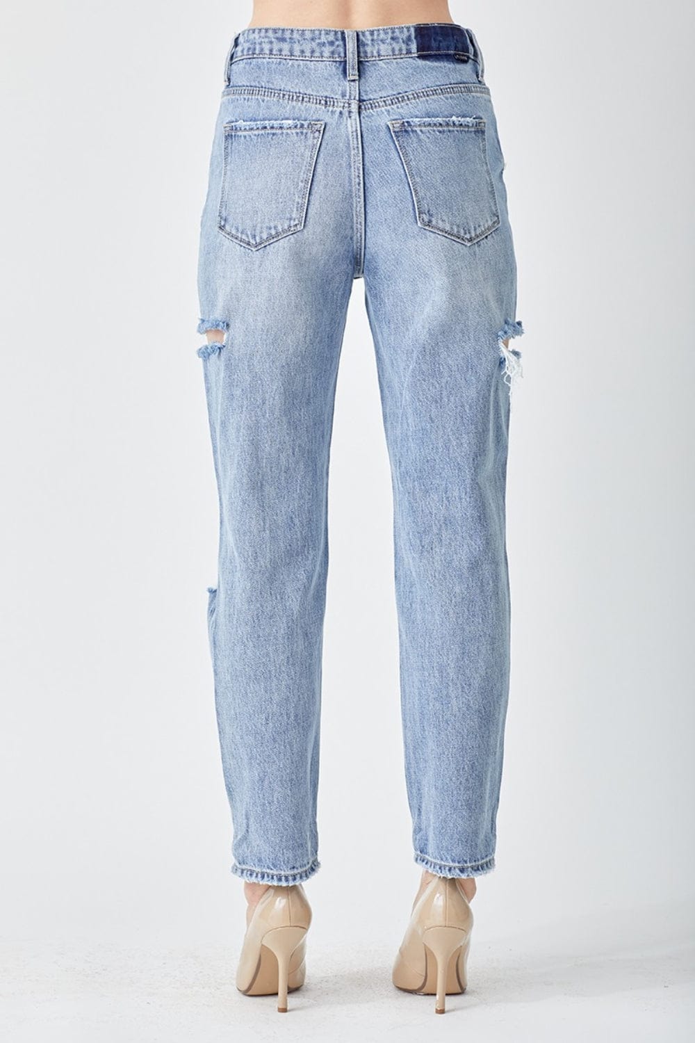 Trendsi RISEN Distressed Slim Cropped Jeans RISEN Distressed Slim Cropped Jeans