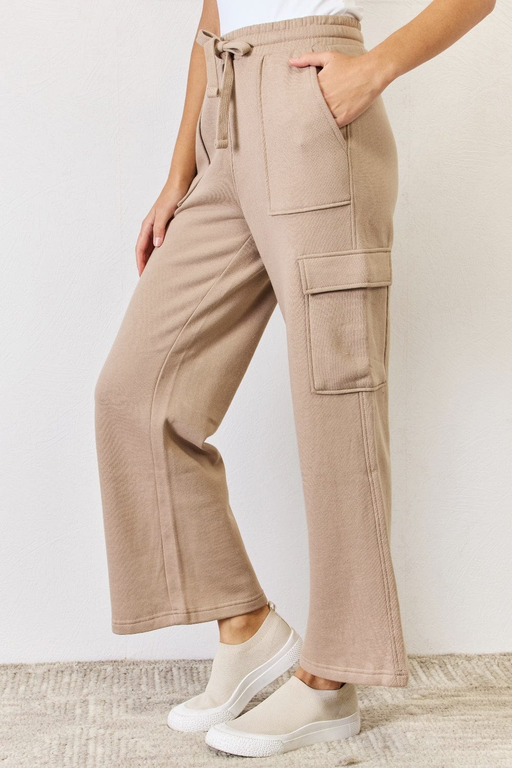 Trendsi RISEN High Waist Cargo Wide Leg Pants RISEN High Waist Cargo Wide Leg Pants