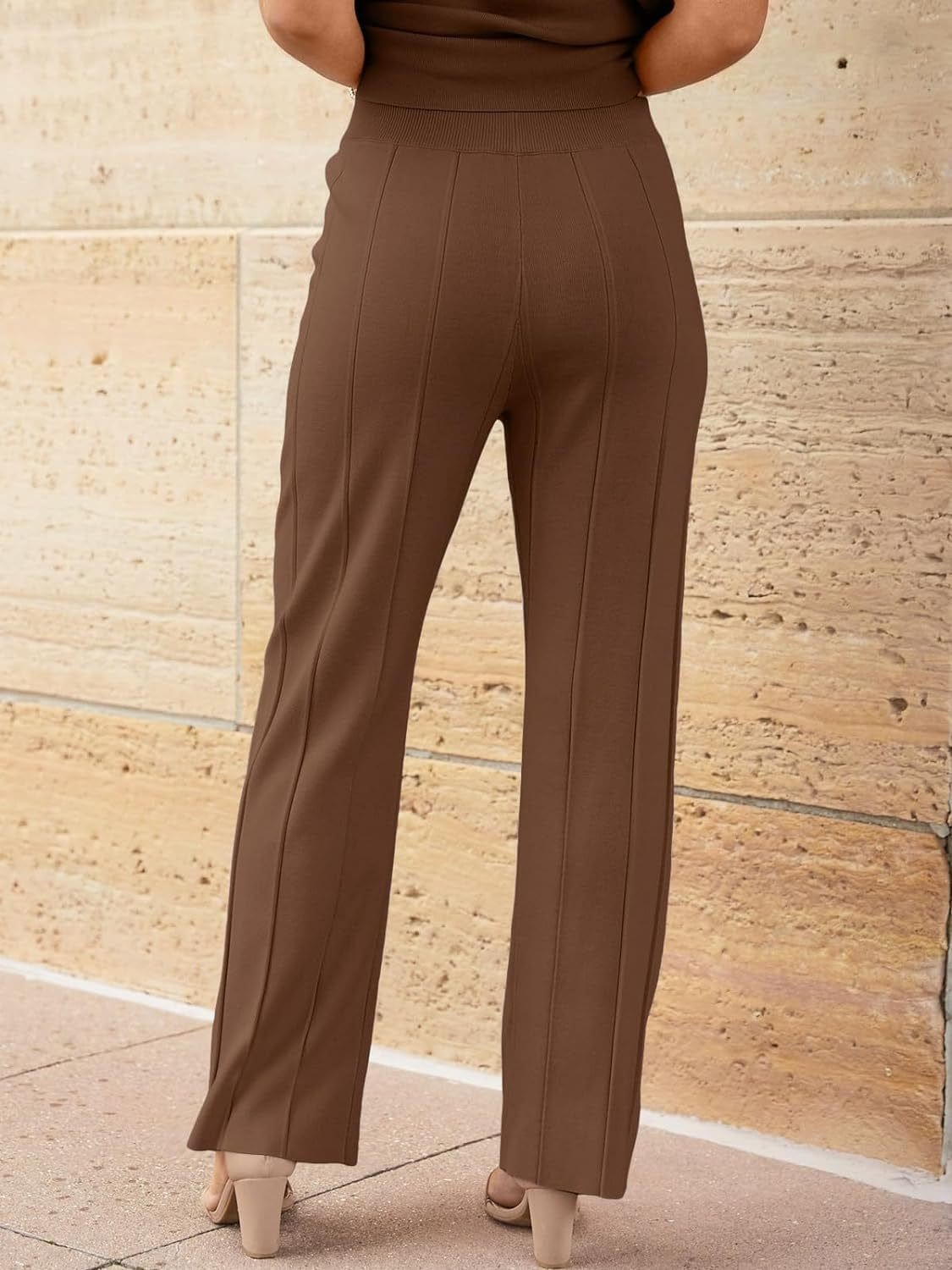 Trendsi Round Neck Cap Sleeve Top and Pants Knit Set Round Neck Cap Sleeve Top and Pants Knit Set