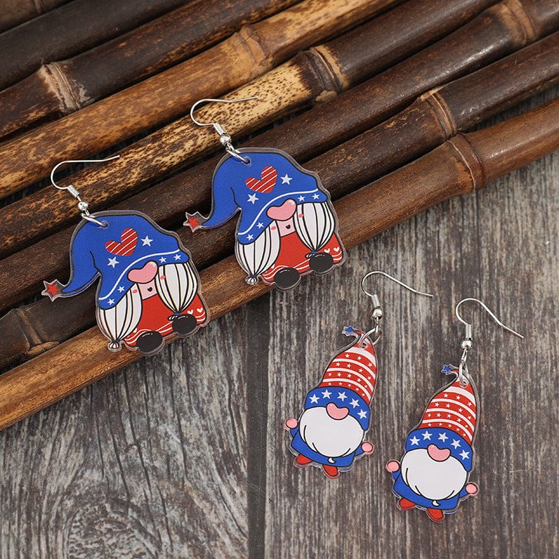 Trendsi Royal Blue / One Size 2 Pair Acrylic Gnome Earrings 2 Pair Acrylic Gnome Earrings
