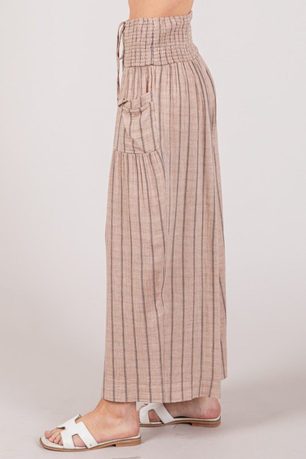Trendsi SAGE + FIG Cotton Gauze Wash Stripe Pants SAGE + FIG Cotton Gauze Wash Stripe Pants