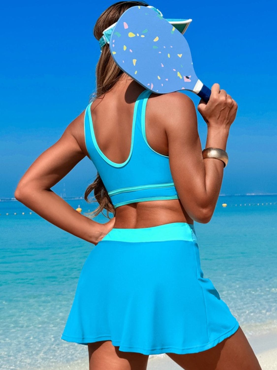 Trendsi Scoop Neck Top and Skort Swim Set Scoop Neck Top and Skort Swim Set