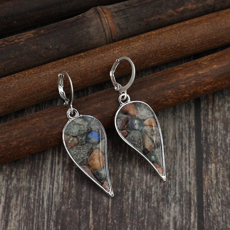 Trendsi Silver / One Size Natural Stone Dangle Earrings Natural Stone Dangle Earrings