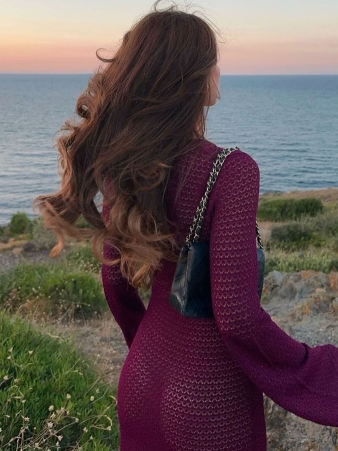 Trendsi Slit Plunge Flare Sleeve Cover-Up Dress Slit Plunge Flare Sleeve Cover-Up Dress