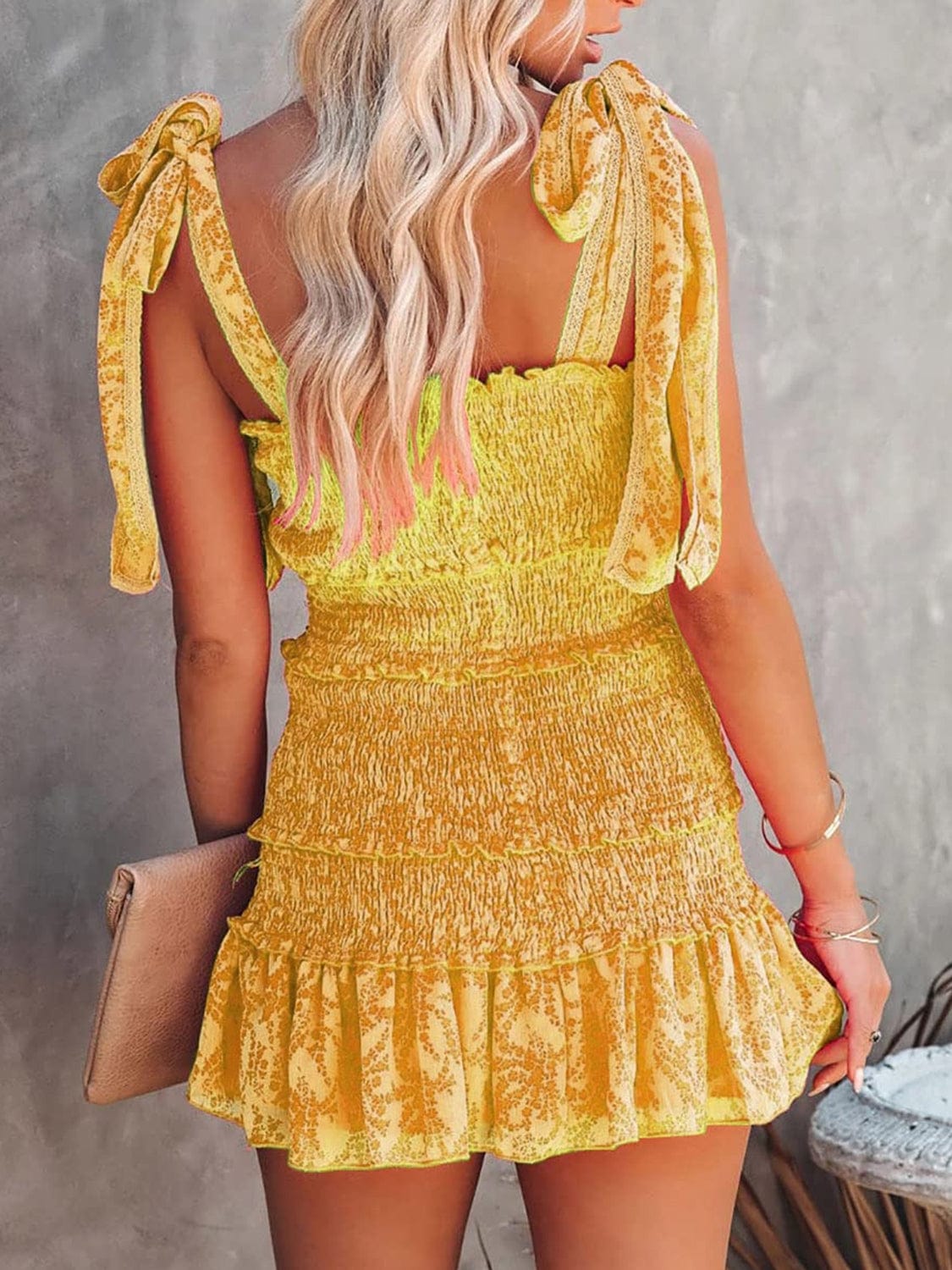 Trendsi Smocked Wide Strap Mini Cami Dress Smocked Wide Strap Mini Cami Dress