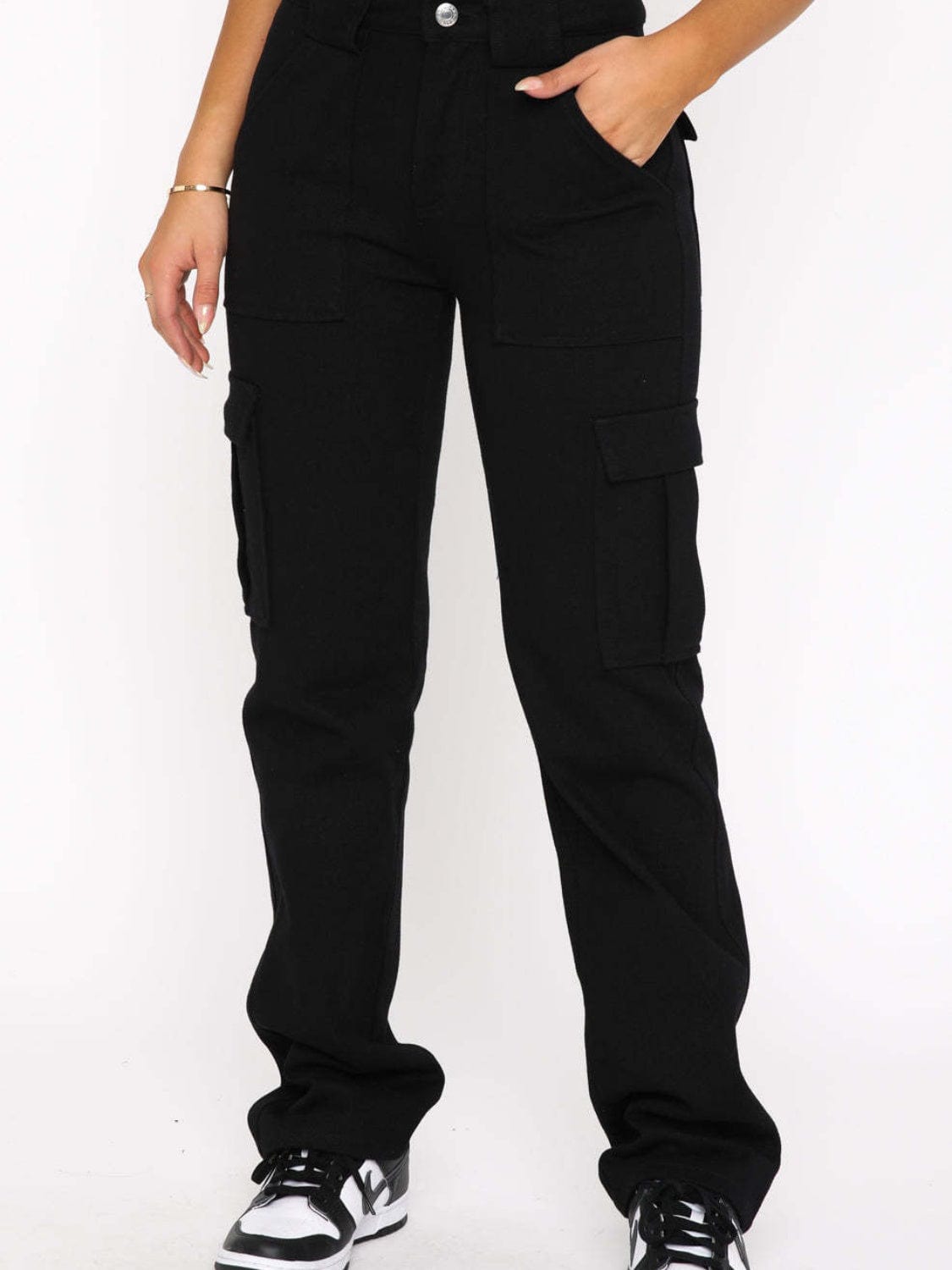Trendsi Straight Leg Cargo Pants Straight Leg Cargo Pants