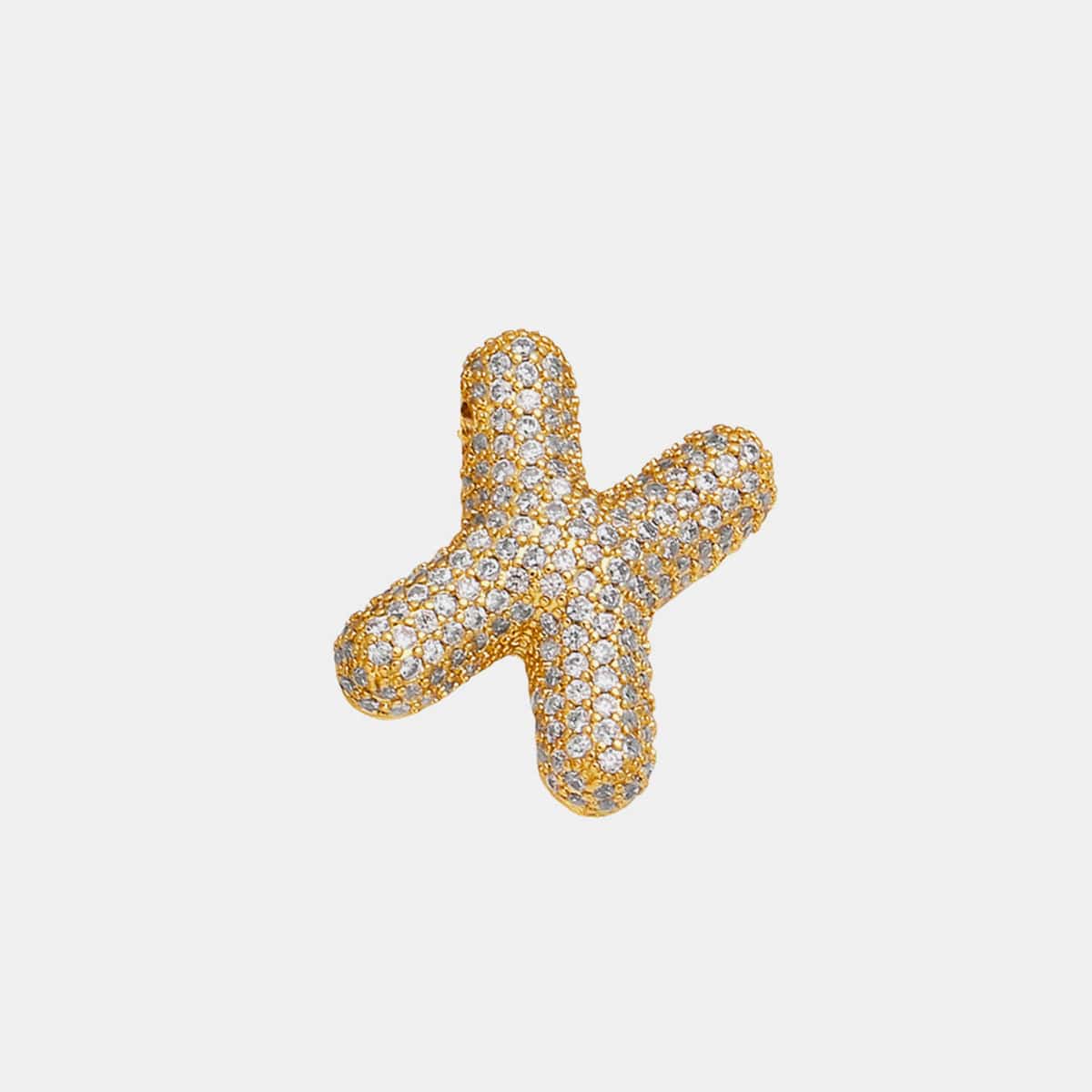 Trendsi Style X / One Size Inlaid Zircon Bubble Initial Necklace Inlaid Zircon Bubble Initial Necklace