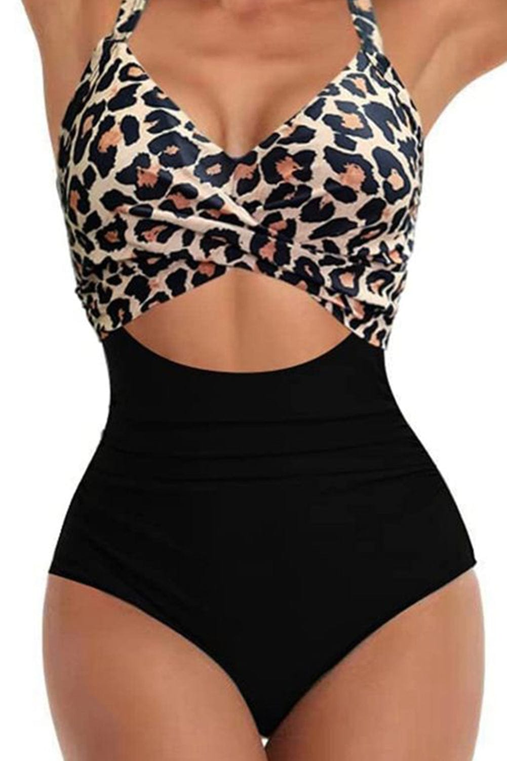 Trendsi Tied Crisscross Cutout One-Piece Swimwear Tied Crisscross Cutout One-Piece Swimwear