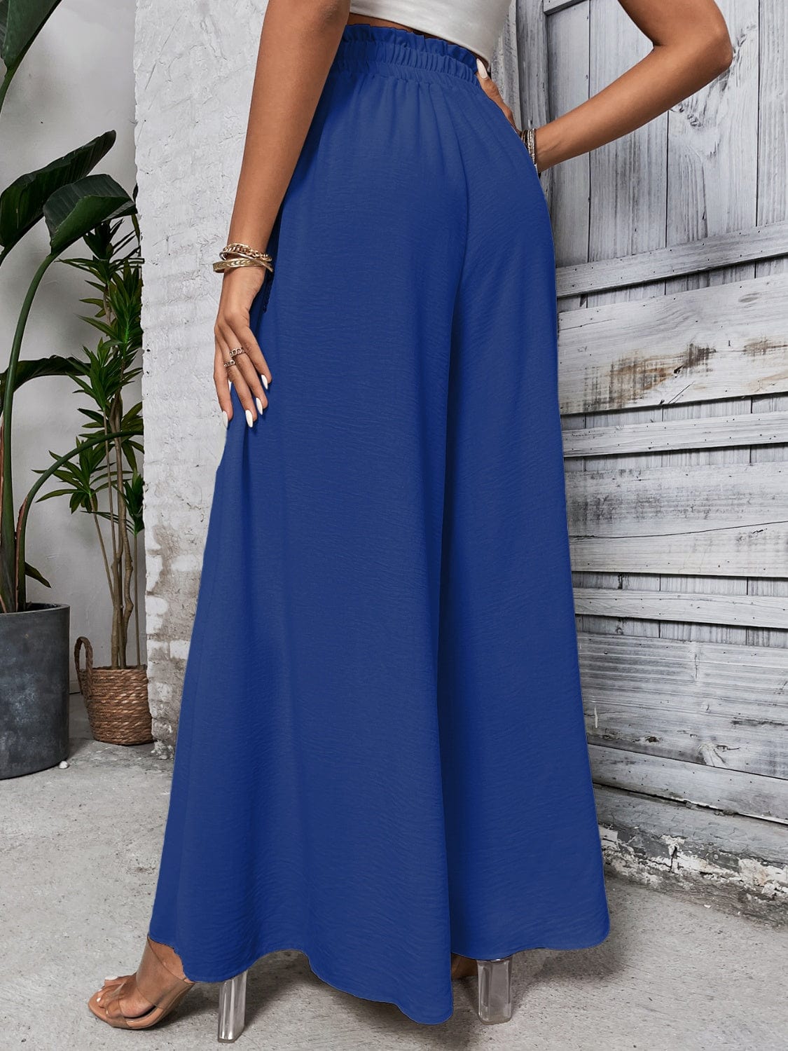 Trendsi Tied High Waist Wide Leg Pants Tied High Waist Wide Leg Pants