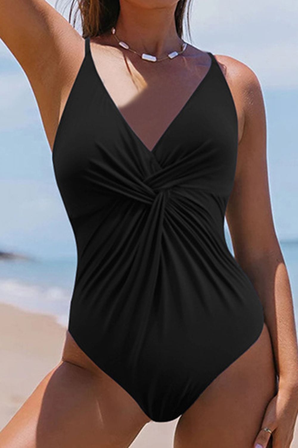 Trendsi Twisted Crisscross V-Neck One-Piece Swimwear Twisted Crisscross V-Neck One-Piece Swimwear