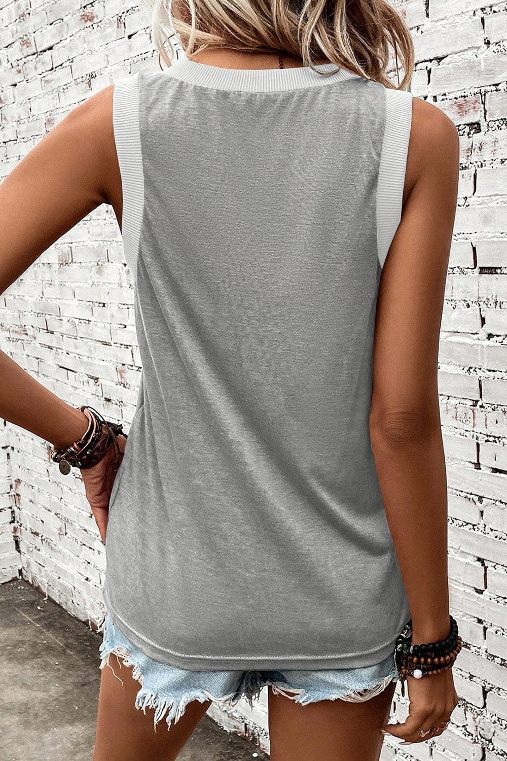 Trendsi V-Neck Wide Strap Tank V-Neck Wide Strap Tank