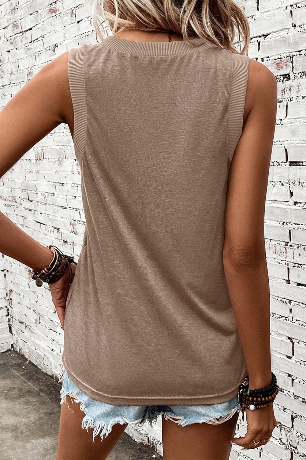 Trendsi V-Neck Wide Strap Tank V-Neck Wide Strap Tank