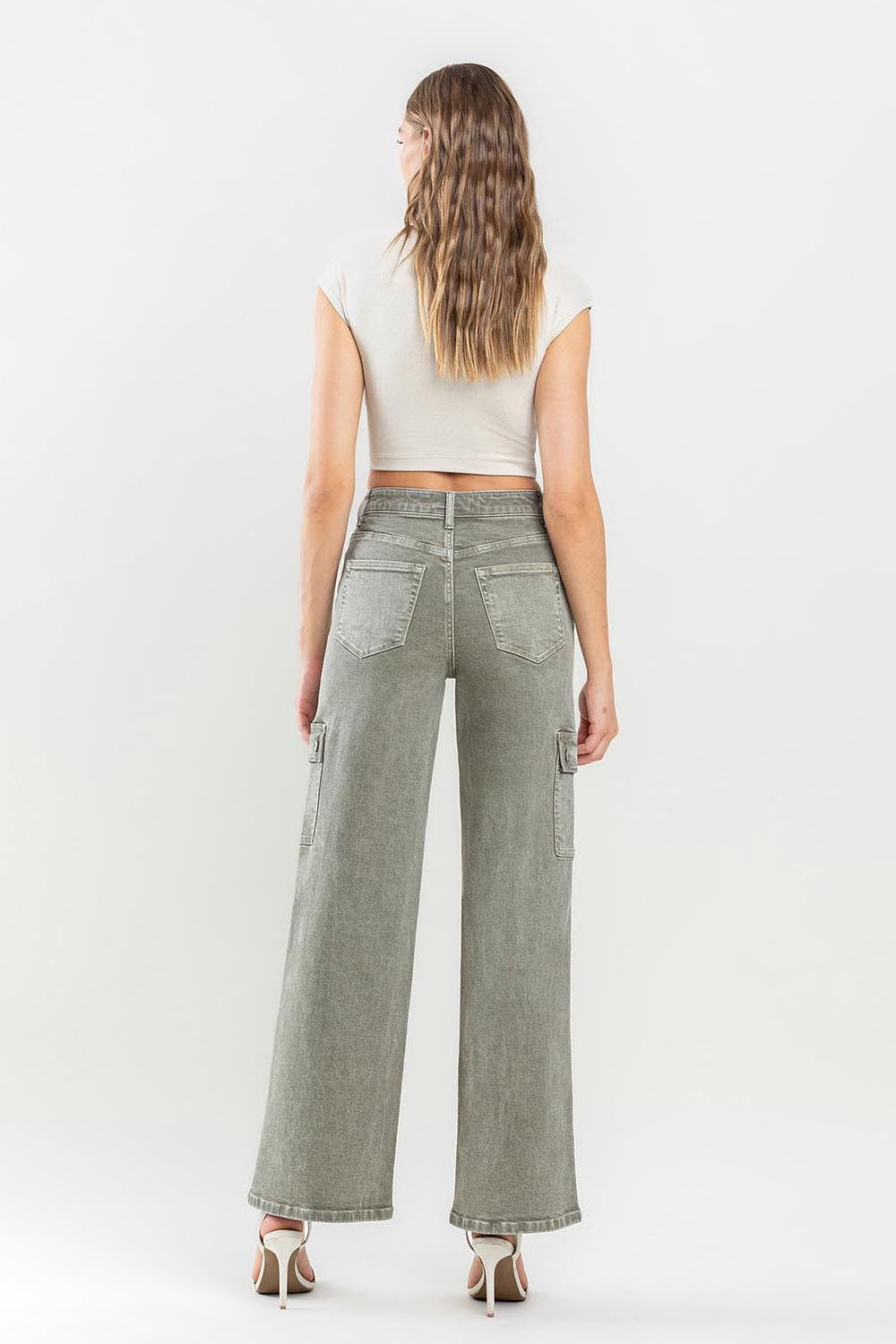 Trendsi Vervet by Flying Monkey 90's Super High Rise Cargo Jeans Vervet by Flying Monkey 90's Super High Rise Cargo Jeans