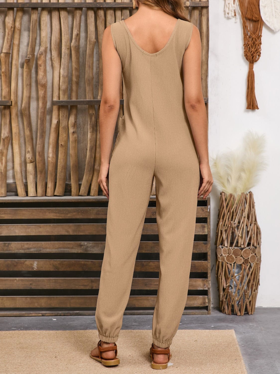 Trendsi Wide Strap Jumpsuit with Pockets Wide Strap Jumpsuit with Pockets
