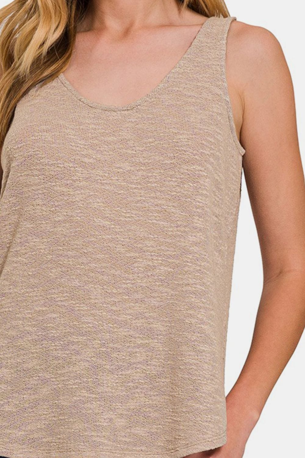 Trendsi Zenana Curved Hem Round Neck Tank Zenana Curved Hem Round Neck Tank