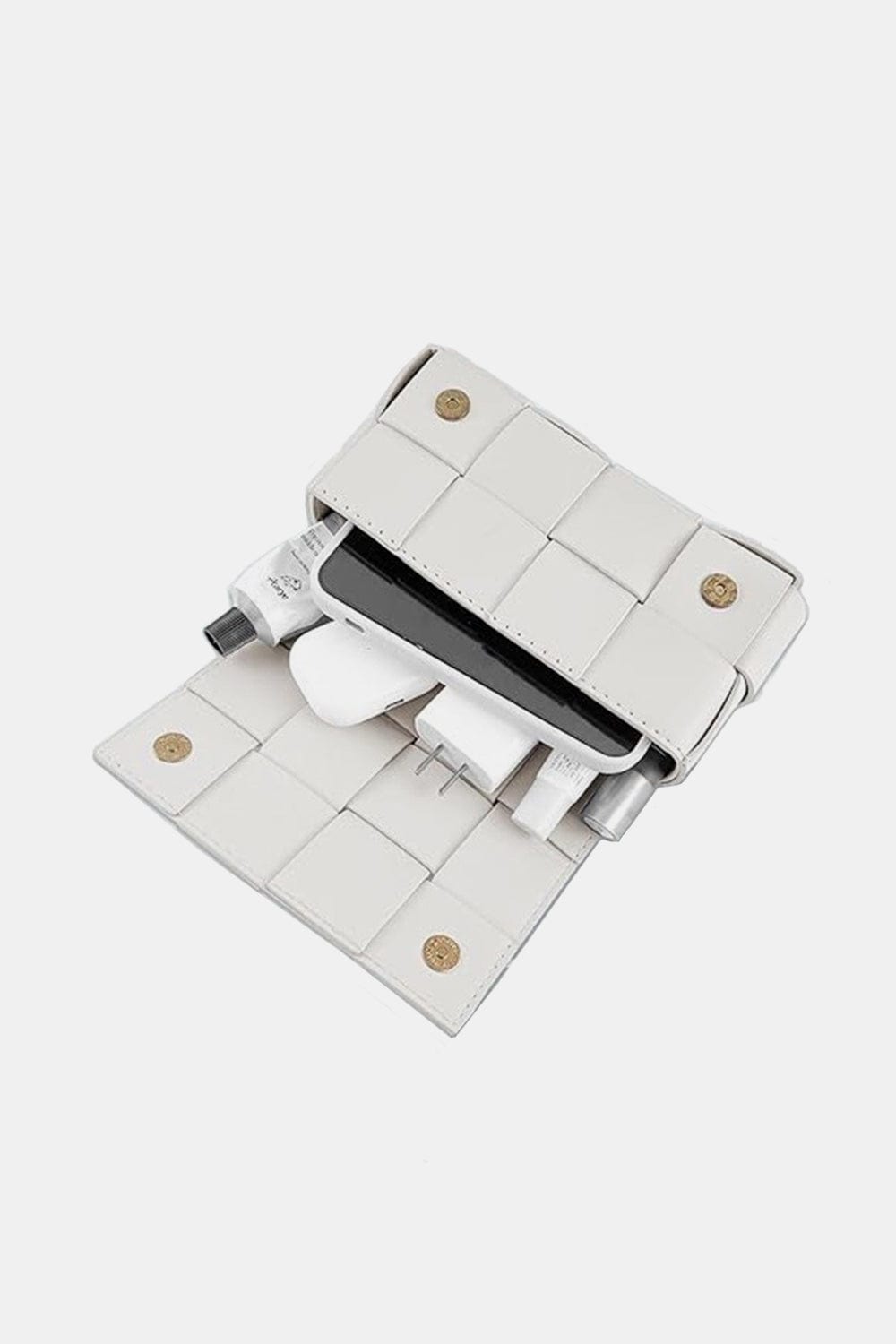 Trendsi Zenana Vegan Leather Woven Crossbody Bag Zenana Vegan Leather Woven Crossbody Bag