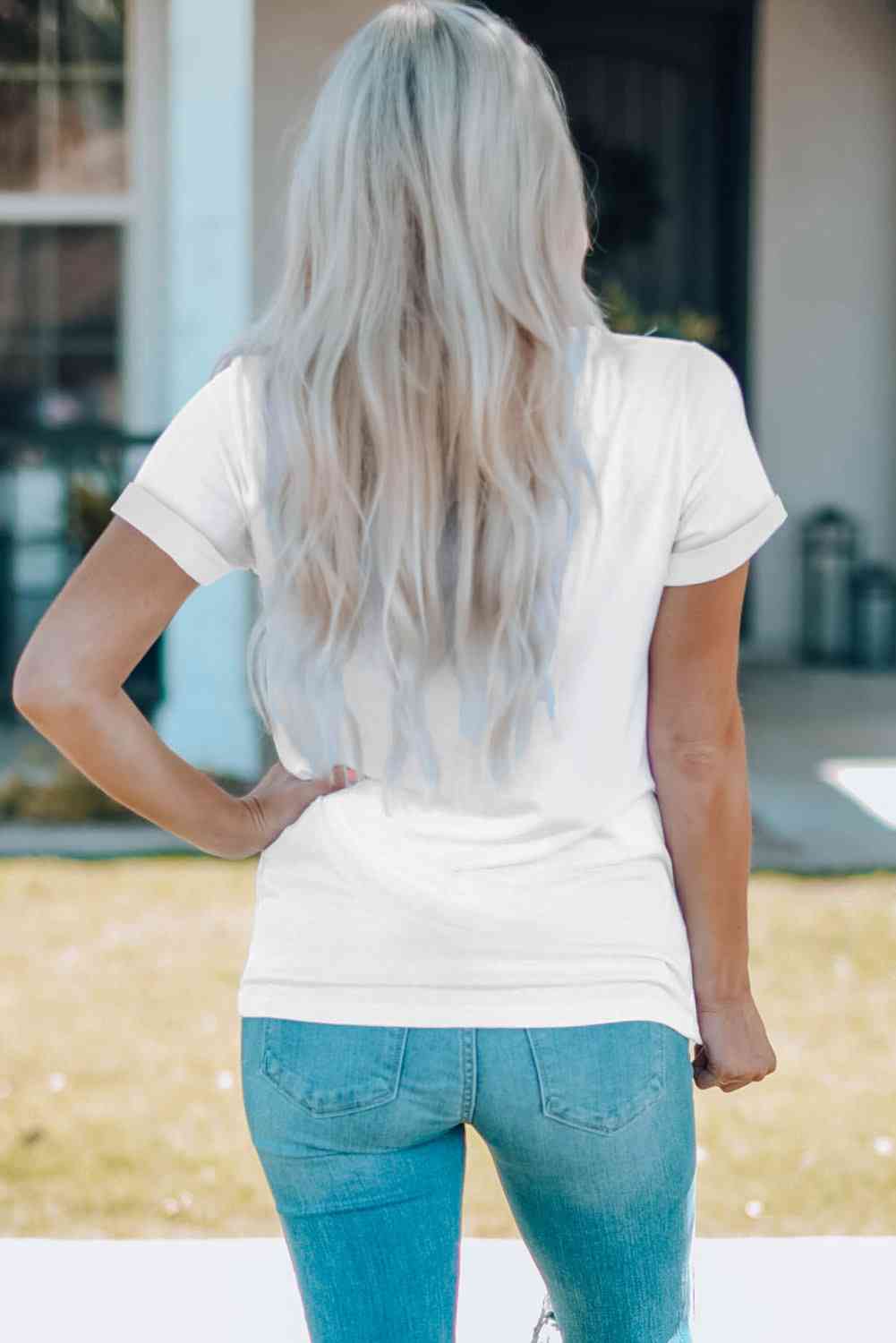 Basic Beaches Collective Cowboy Hat Graphic Round Neck Tee Cowboy Hat Graphic Round Neck Tee